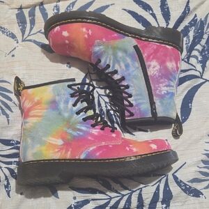 Tie-Dye Dr. Martens Kids Boots